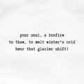 your soul, a bonfire