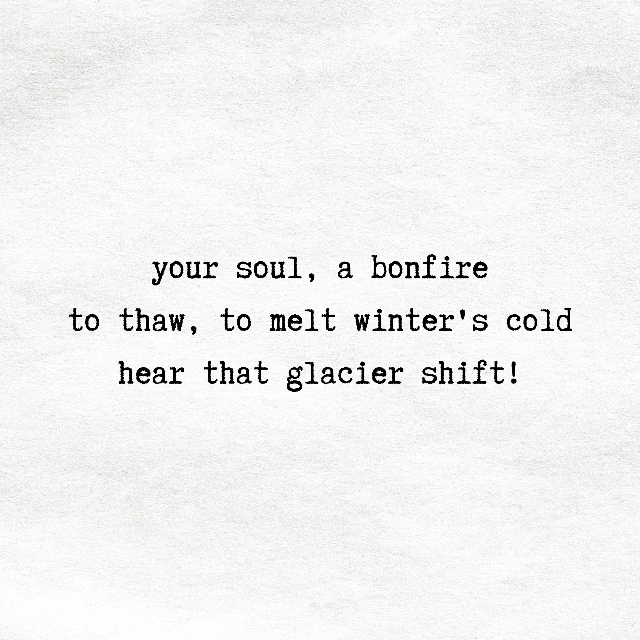 your soul, a bonfire