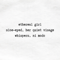 ethereal girl